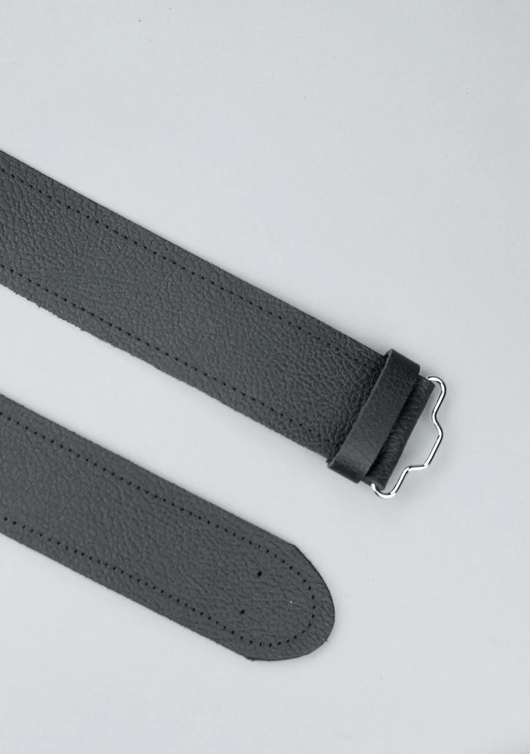Black Leather Velcro Kilt Belt - Image 3