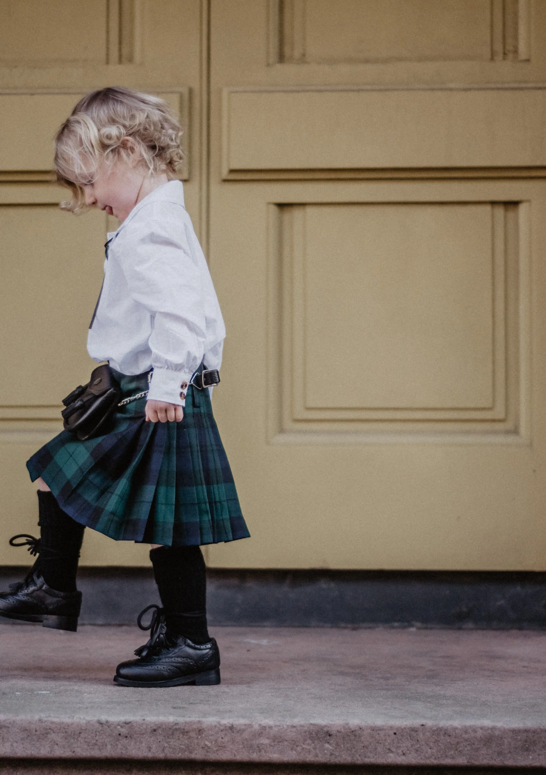 Kids Polyviscose Kilt - Persevere Flint Grey - Image 3