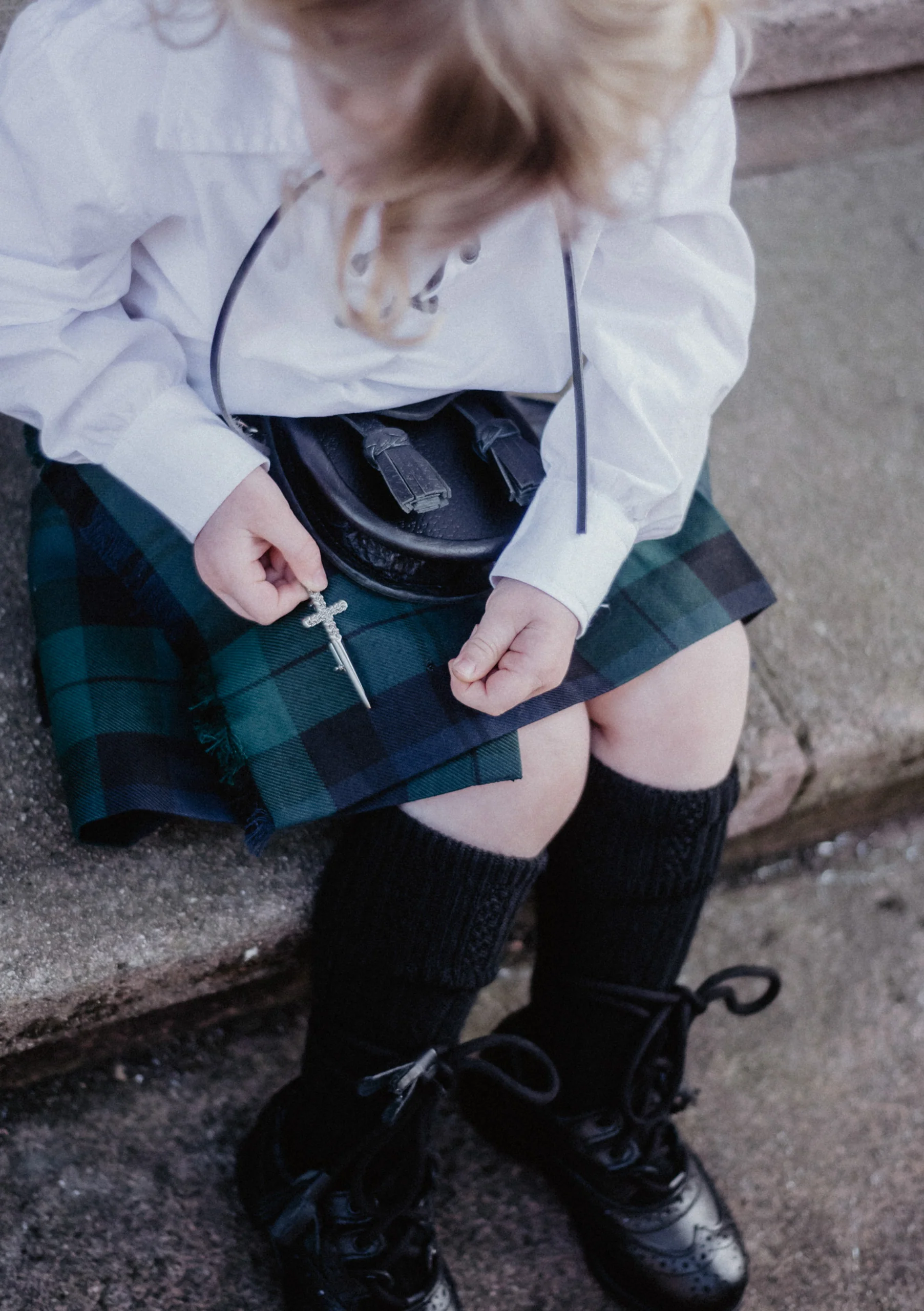 Kids Polyviscose Kilt - Persevere Weathered Brown - Image 6