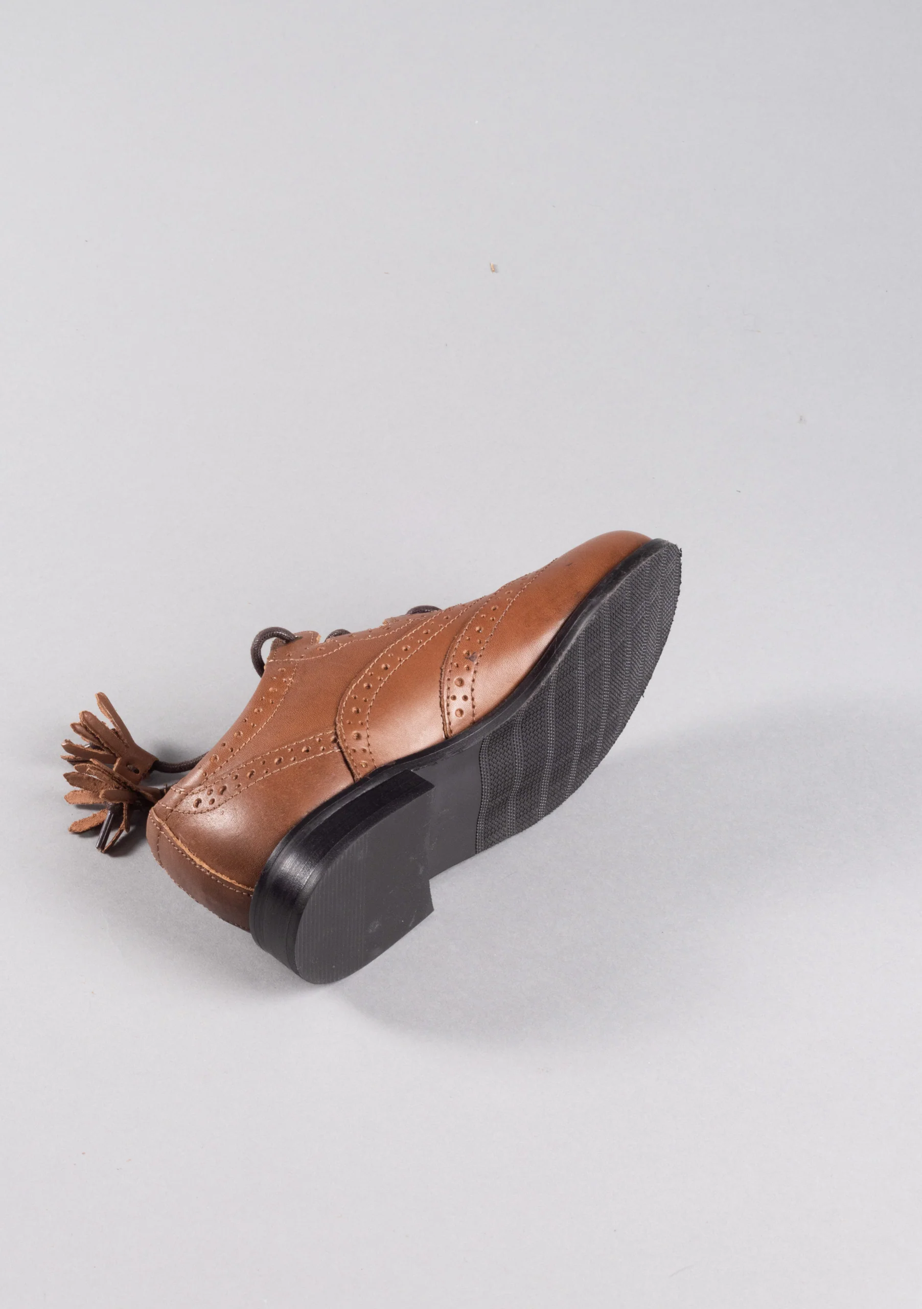 Kids Tan Leather Ghillie Brogues - Image 4