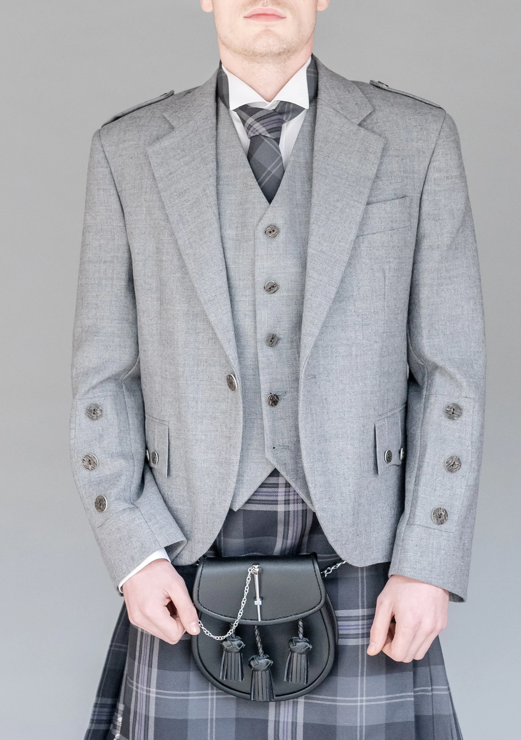 Light Grey Braemar Jacket & Vest - Image 3