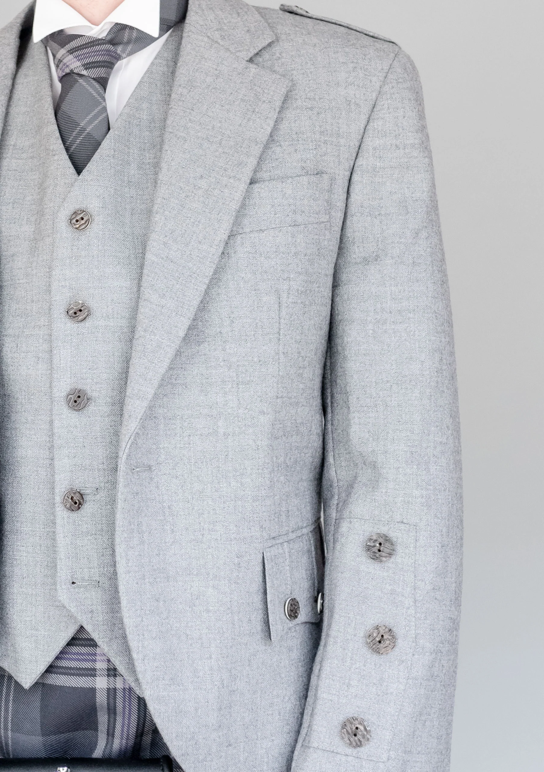 Light Grey Braemar Jacket & Vest - Image 4