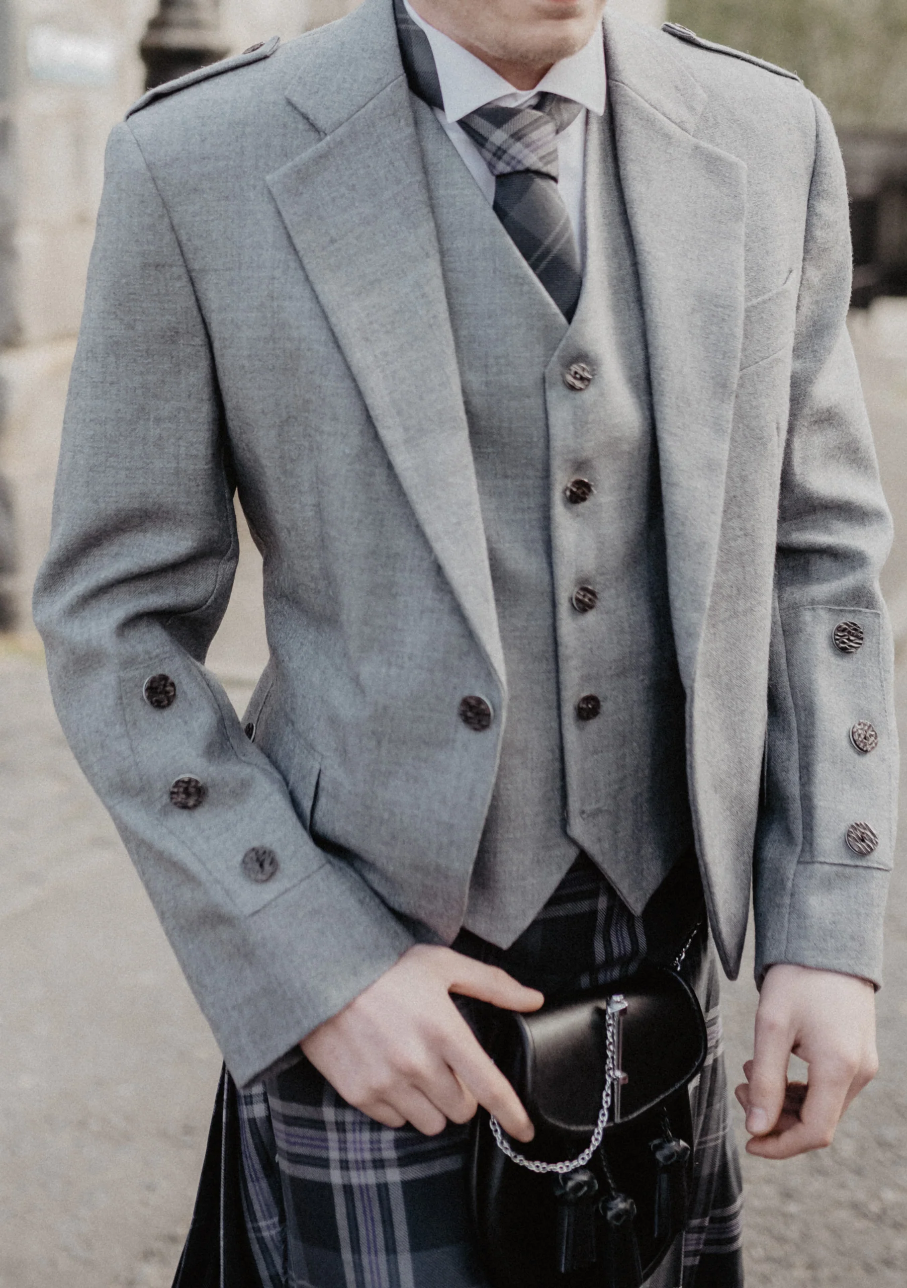 Light Grey Braemar Jacket & Vest - Image 7