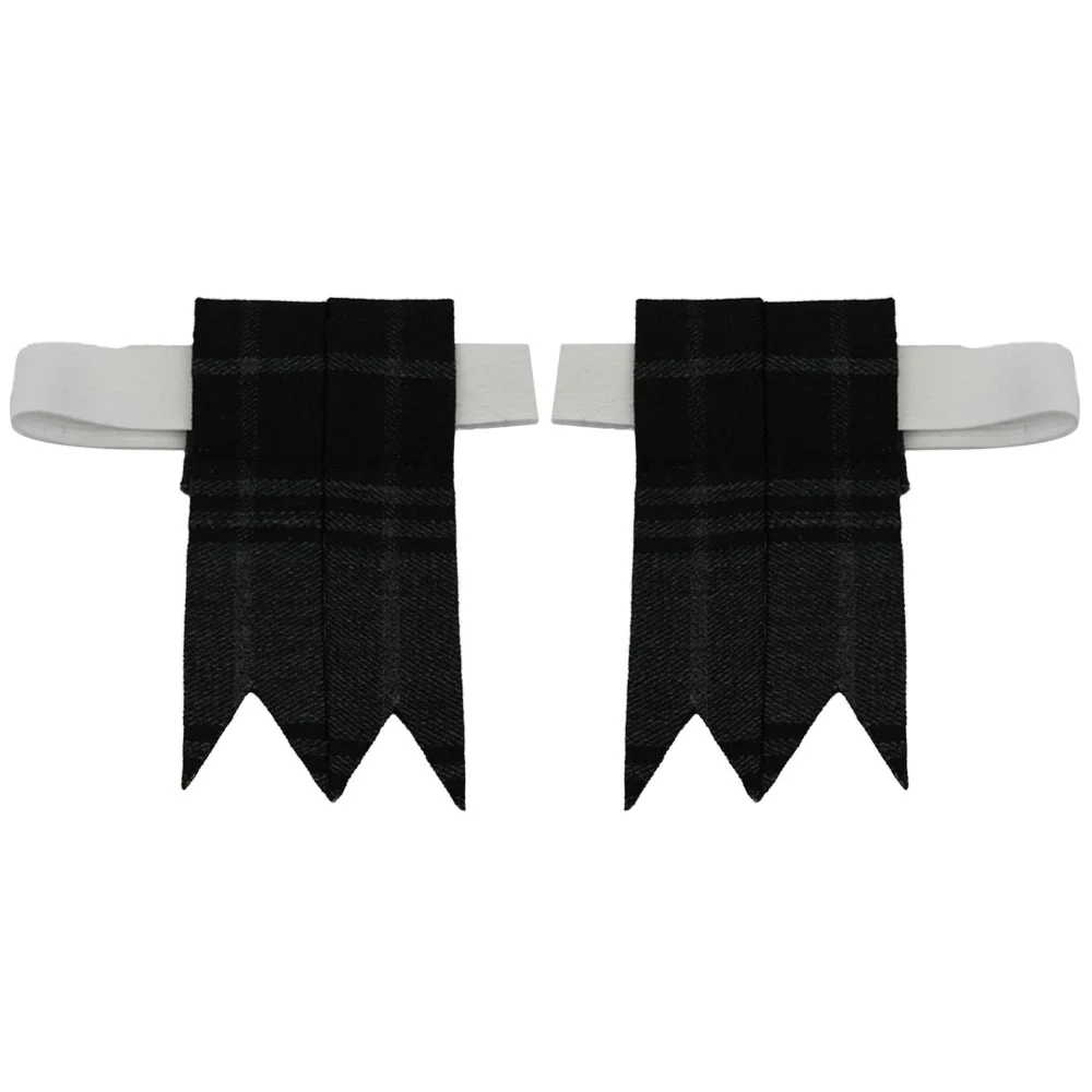 Men's Polyviscose Kilt Flashes - Grey Highlander