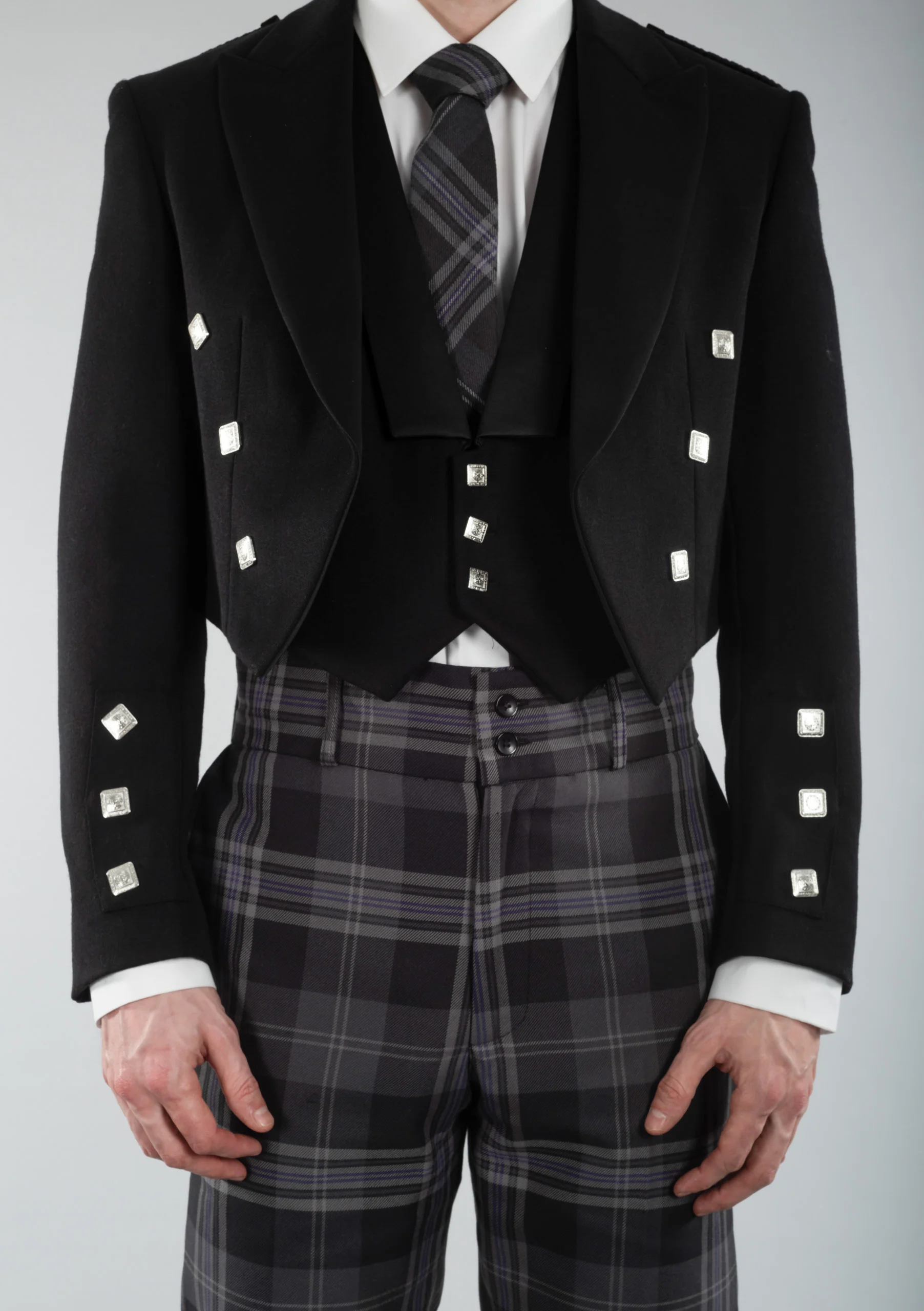 Persevere Flint Grey Tartan Trews - Image 3