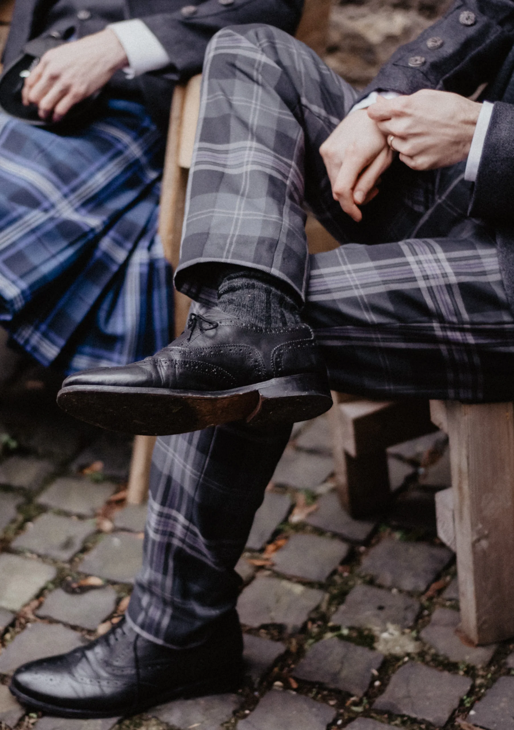 Persevere Flint Grey Tartan Trews - Image 6