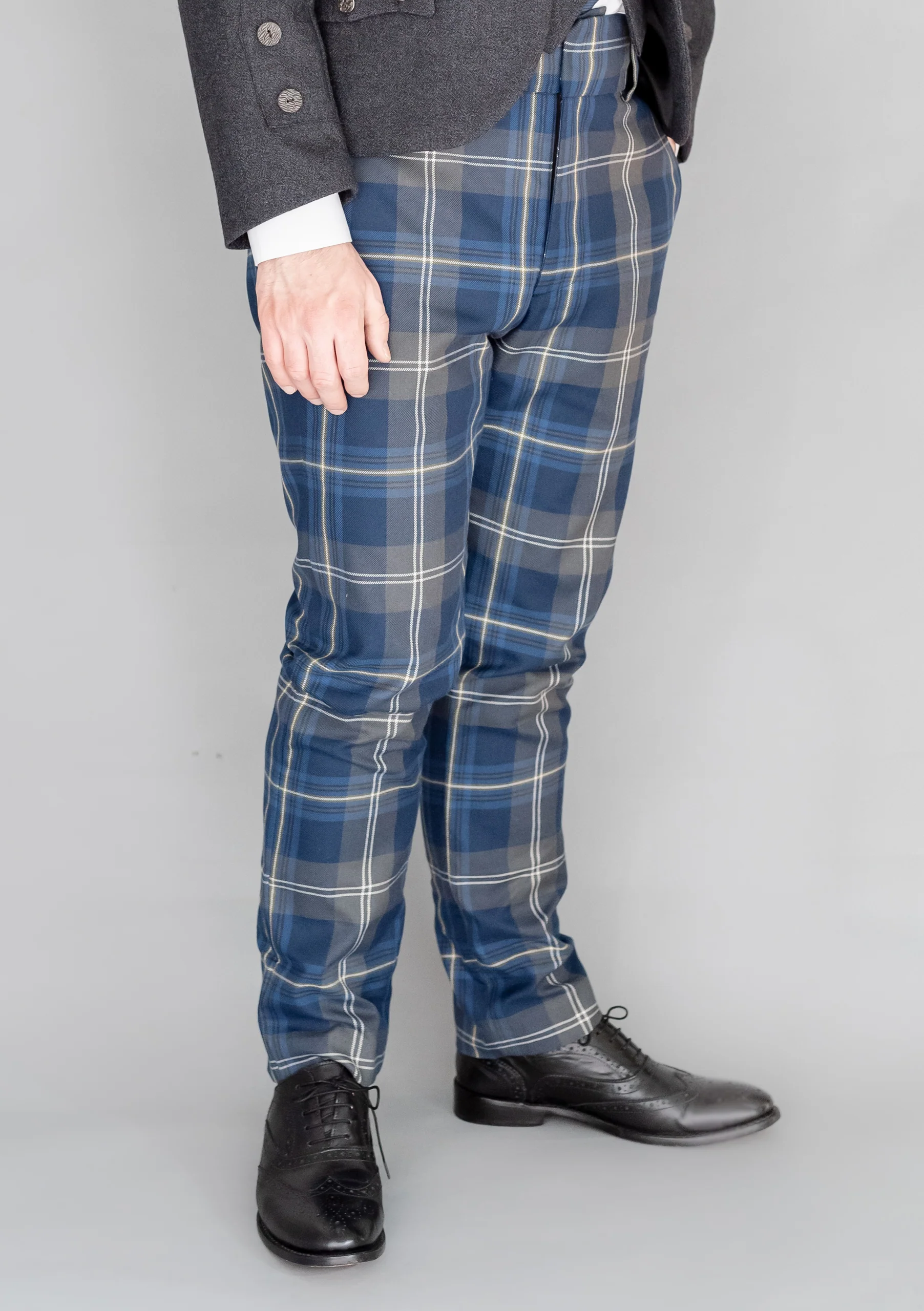 Persevere Moss Navy Tartan Trews - Image 5