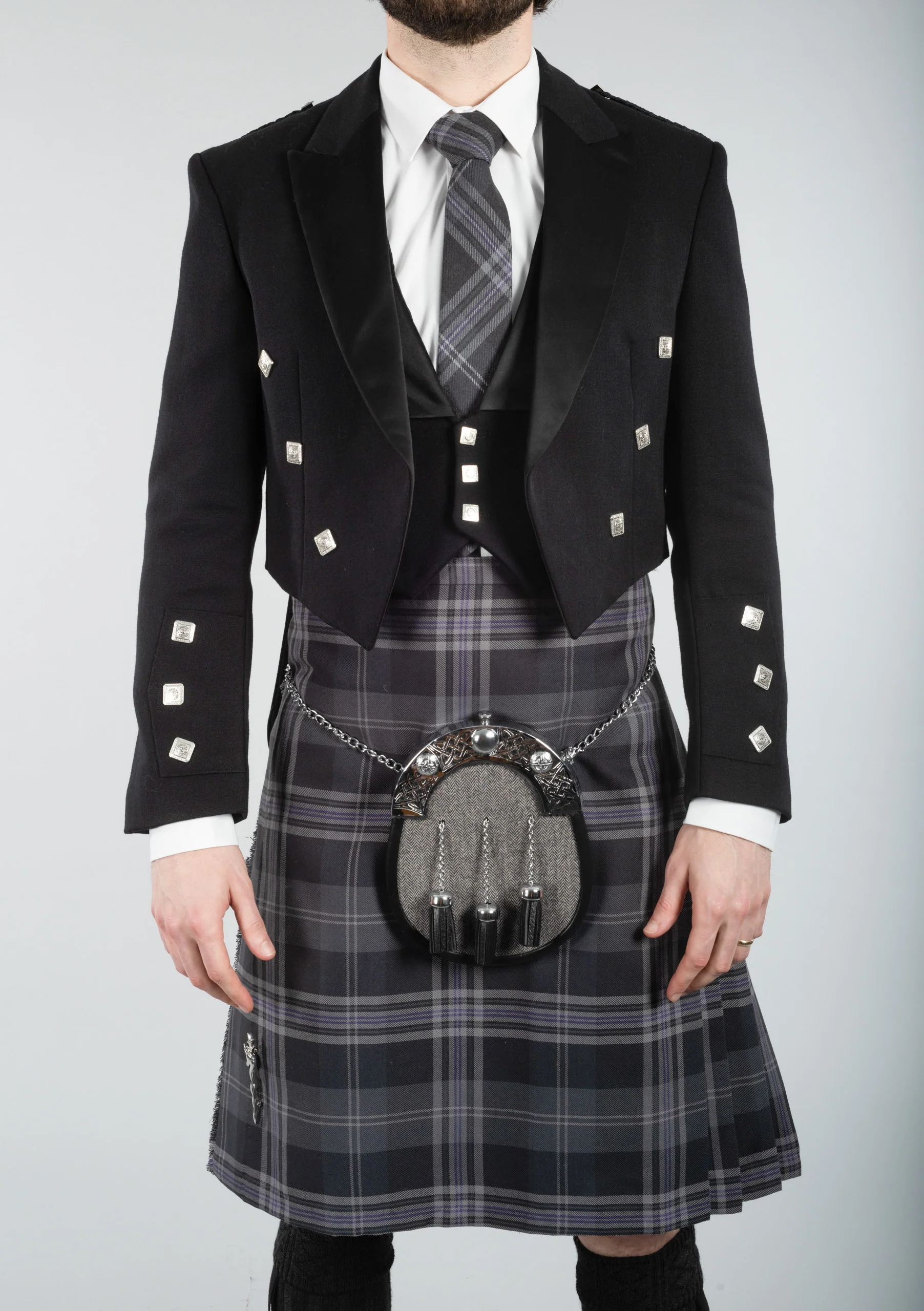 Prince Charlie Kilt Outfit - Persevere Flint Grey - Image 3