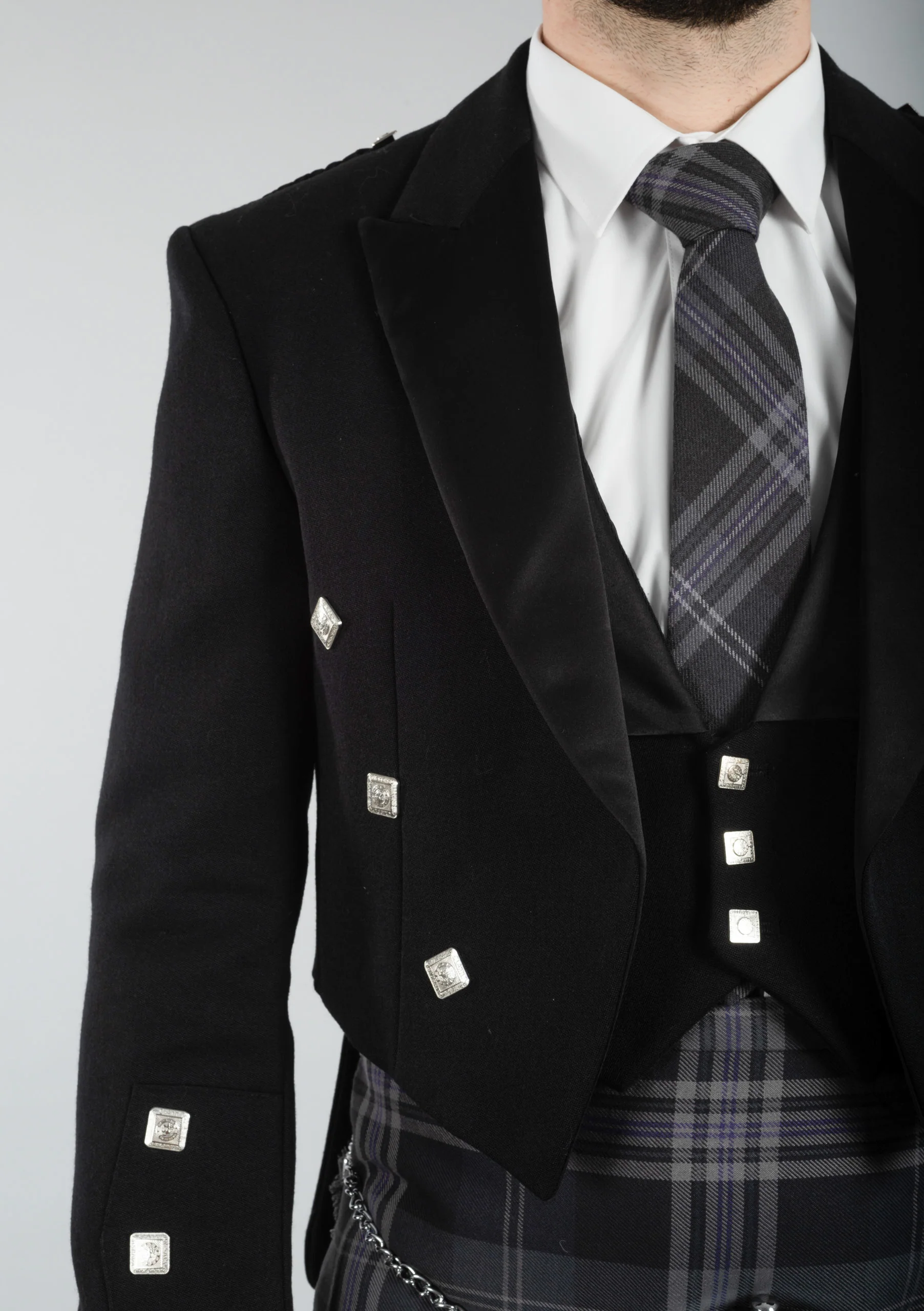 Prince Charlie Kilt Outfit - Persevere Flint Grey - Image 4