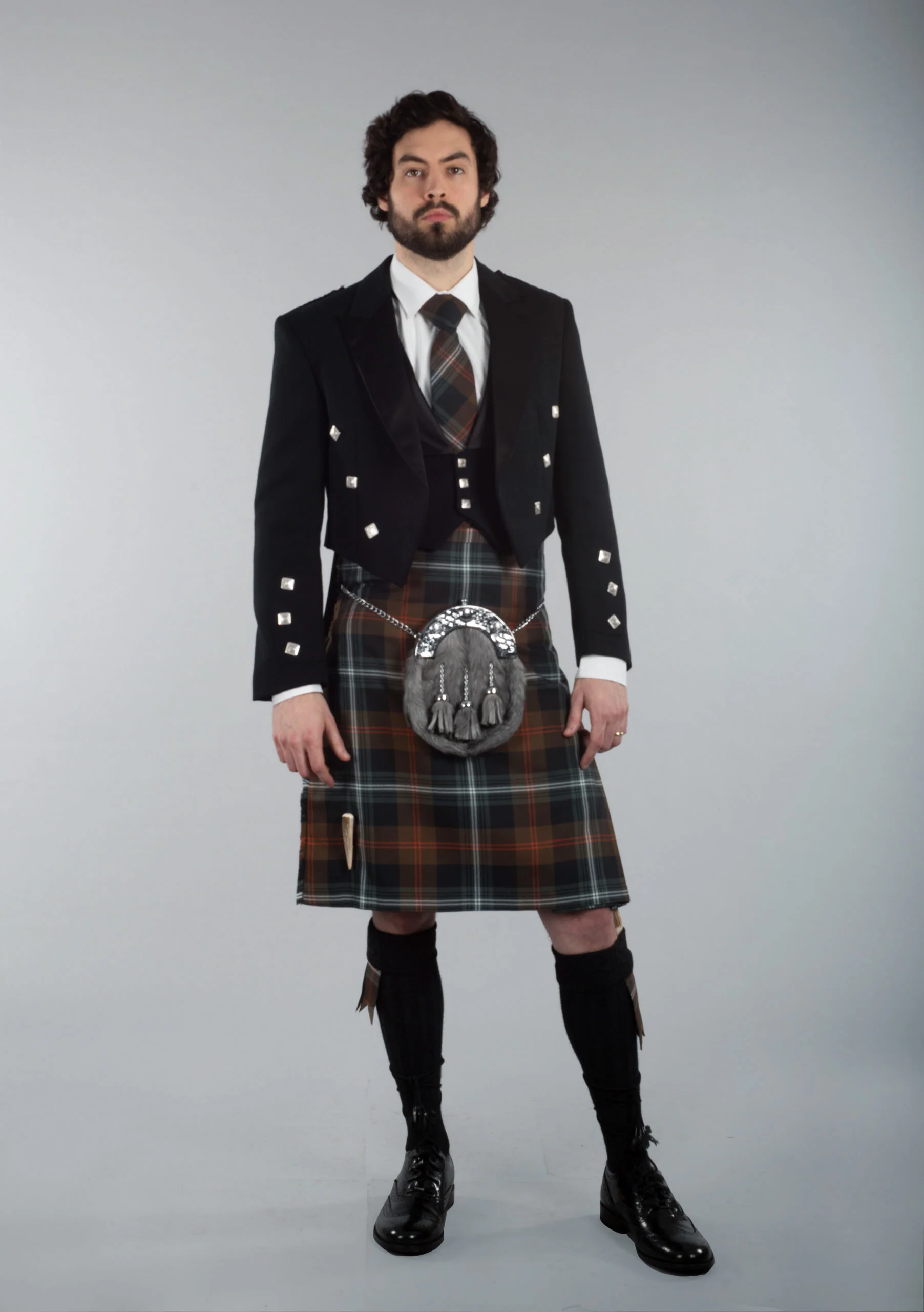 Prince Charlie Kilt Outfit - Persevere Weathered Brown - Image 3