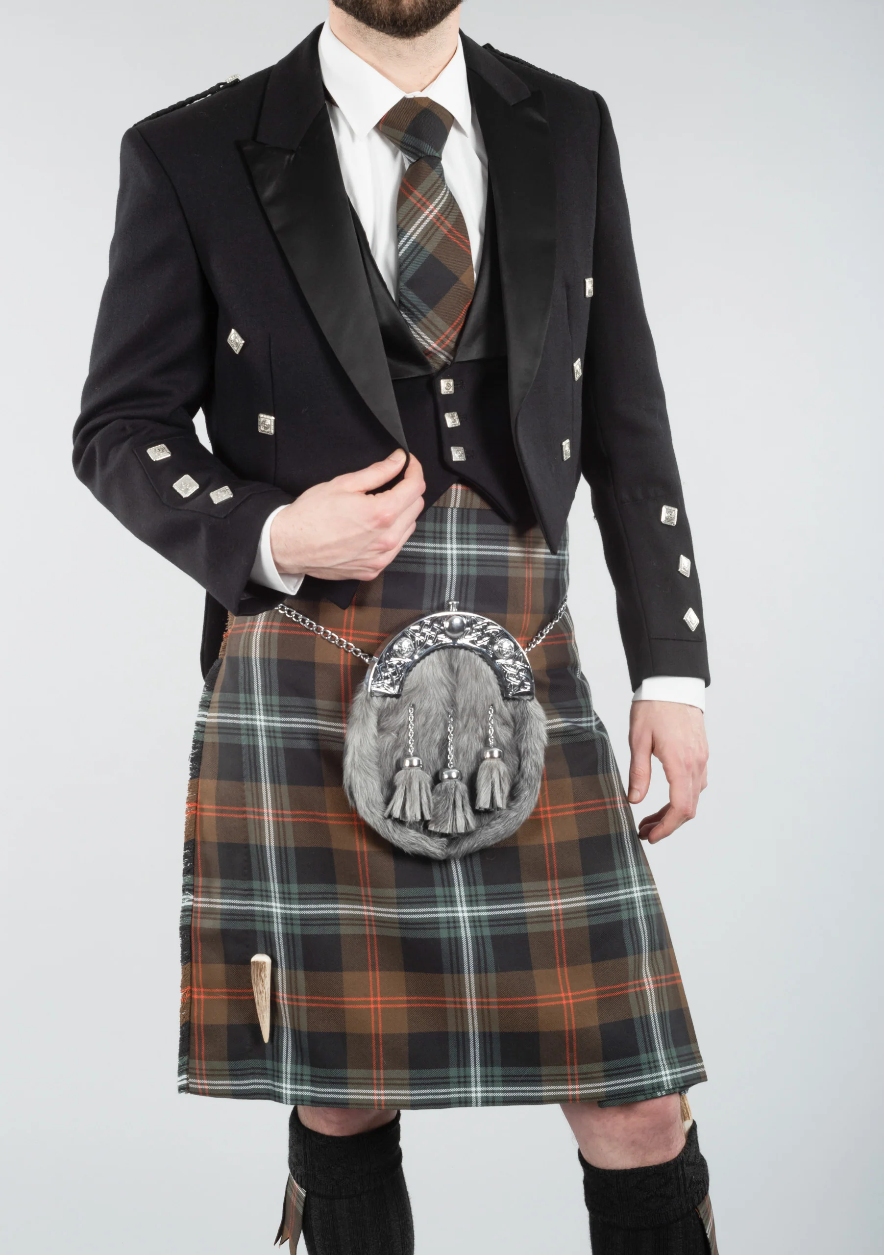Prince Charlie Kilt Outfit - Persevere Weathered Brown - Image 4