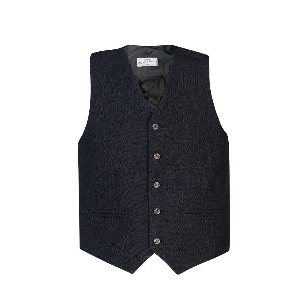Tweed Argyle Jacket with 5 Button Vest - Charcoal - Image 4