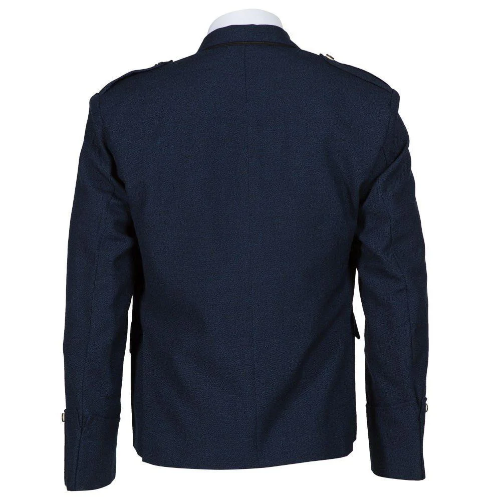 Tweed Argyle Jacket with 5 Button Vest - Navy - Image 3