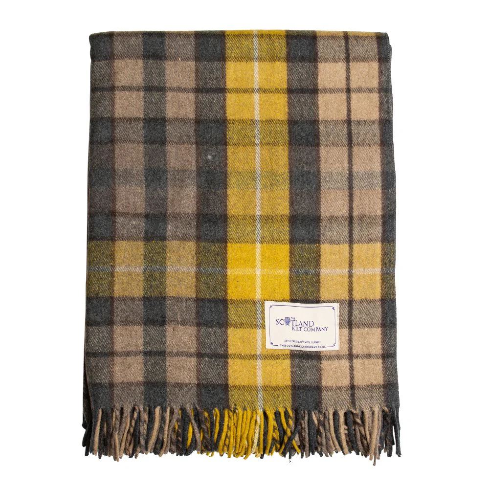 Wool Tartan King Size Blanket - 69'' x 98'' - 10 Tartans - Image 3