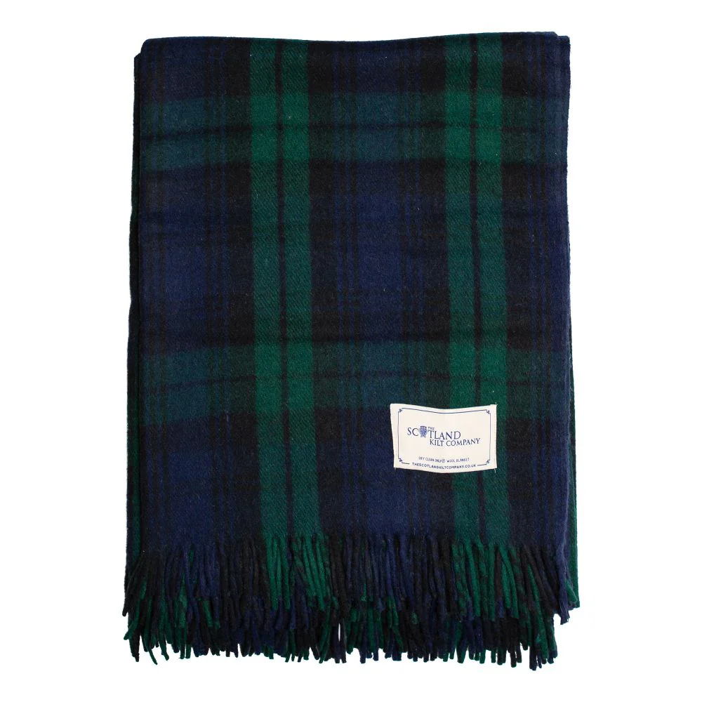 Wool Tartan King Size Blanket - 69'' x 98'' - 10 Tartans - Image 6